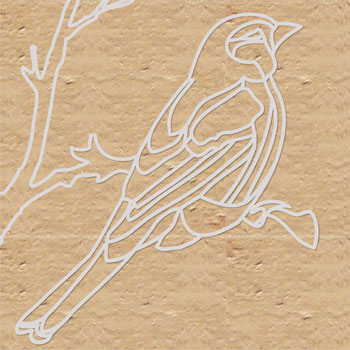 Mosaic House Moroccan tile CH_Bird CL 1 White  chiseled field 